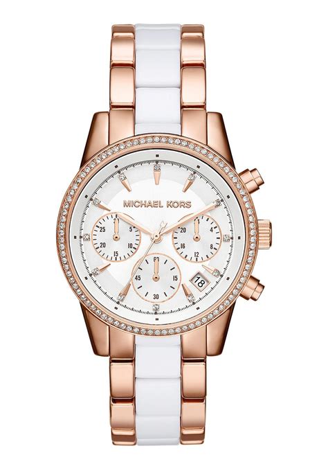 michael kors damen-uhren mk6324|Michael Kors Ladies' RITZ Chronograph Watch (MK6324).